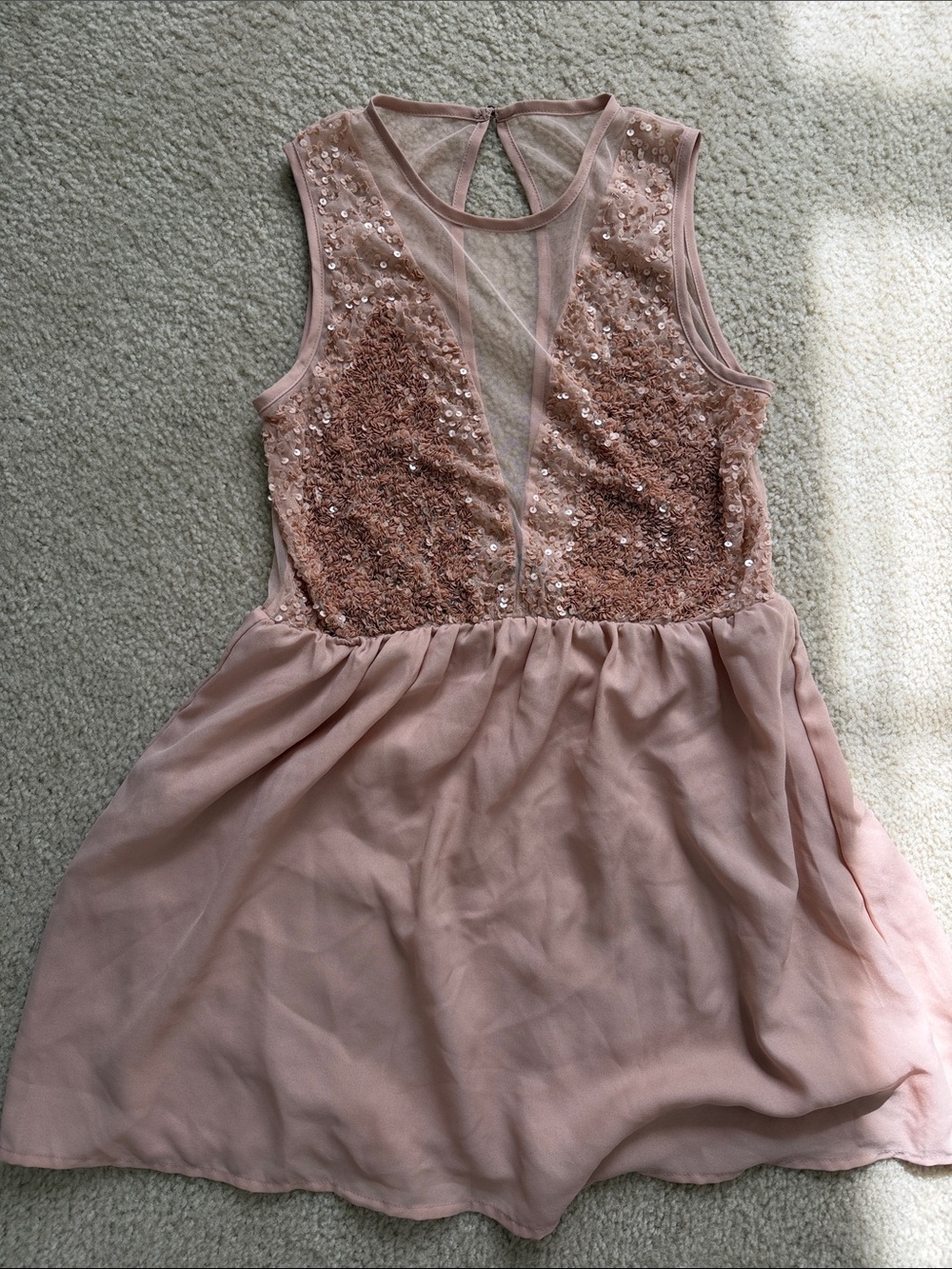 Forever 21 Blush Pink Mesh Dress